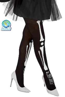 CALZE COLLANT STAMPA OSSA SCHELETRO DONNA